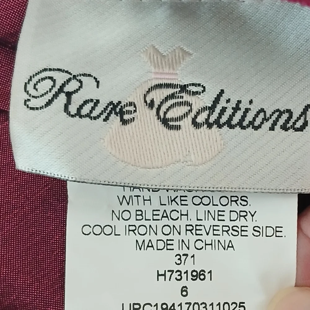 Rare Editions Girl's Holiday Dress With Sash And Cap Sleeves Size 6 - Picture 3 of 12